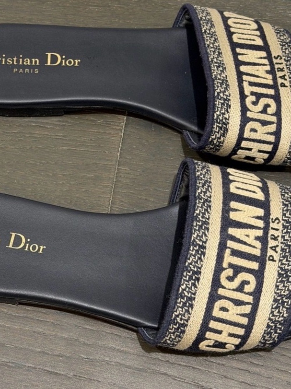 Christian Dior Logo Slide Sandals